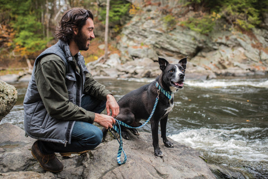 Kurgo Waterproof Muck Dog Leash Blue Prepster Stripe 54 Inch