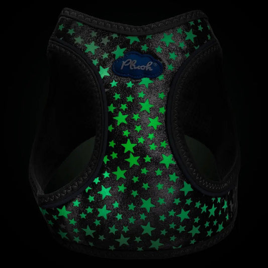 Plush Step In Glitter Glow Harness - Gunmetal