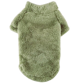 Plush Sherpa Dog Pullover Sweater | Fuzzy Soft Teddy Bear Fleece for Small to Large Dogs Green Sage Color