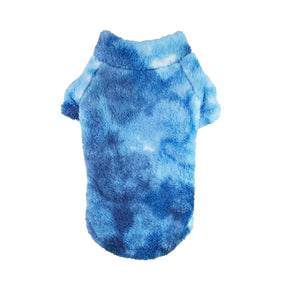 Plush Sherpa Dog Pullover Sweater | Fuzzy Soft Teddy Fleece for Small to Large Dogs Tie Dye