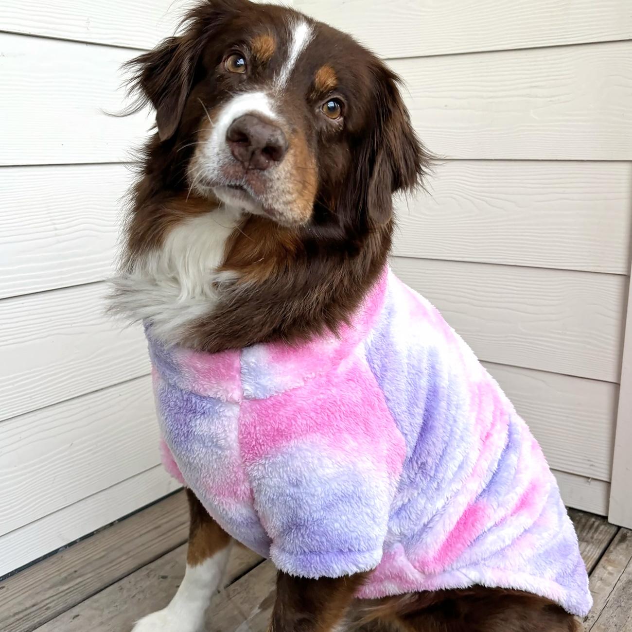 Plush Sherpa Dog Pullover Sweater | Fuzzy Soft Teddy Bear Fleece for Small to Large Dogs