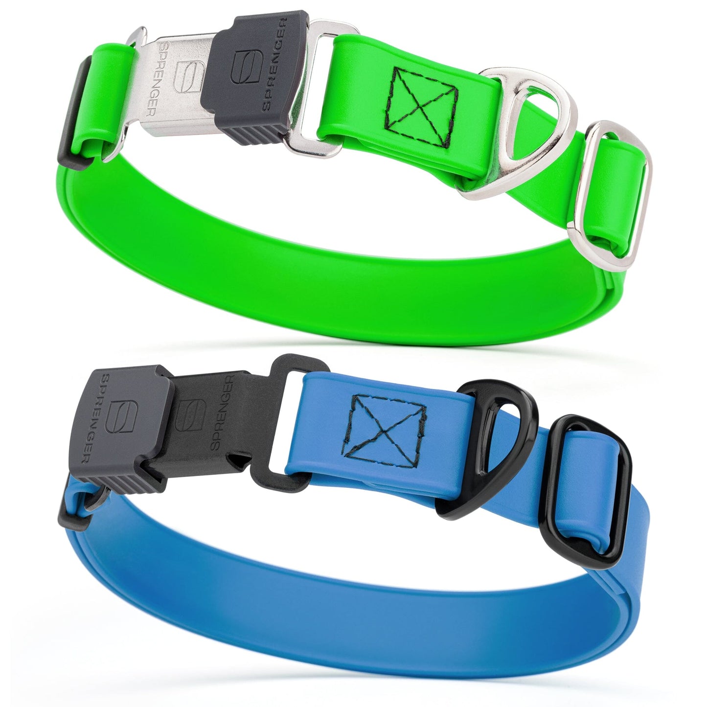 adjustable waterproof biothane dog collar with stainless steel buckle – stink proof, made in usa, durable pet collar for active dogs